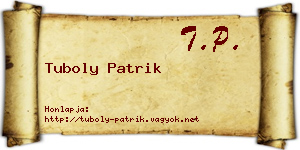 Tuboly Patrik névjegykártya